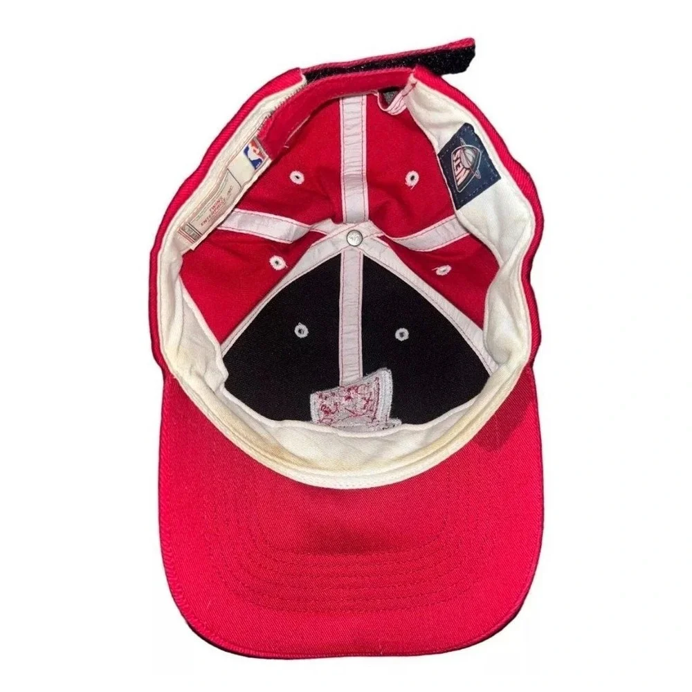 Vintage New Jersey Nets Hat Twins Enterprise Red NBA Basketball Adjustable Cap